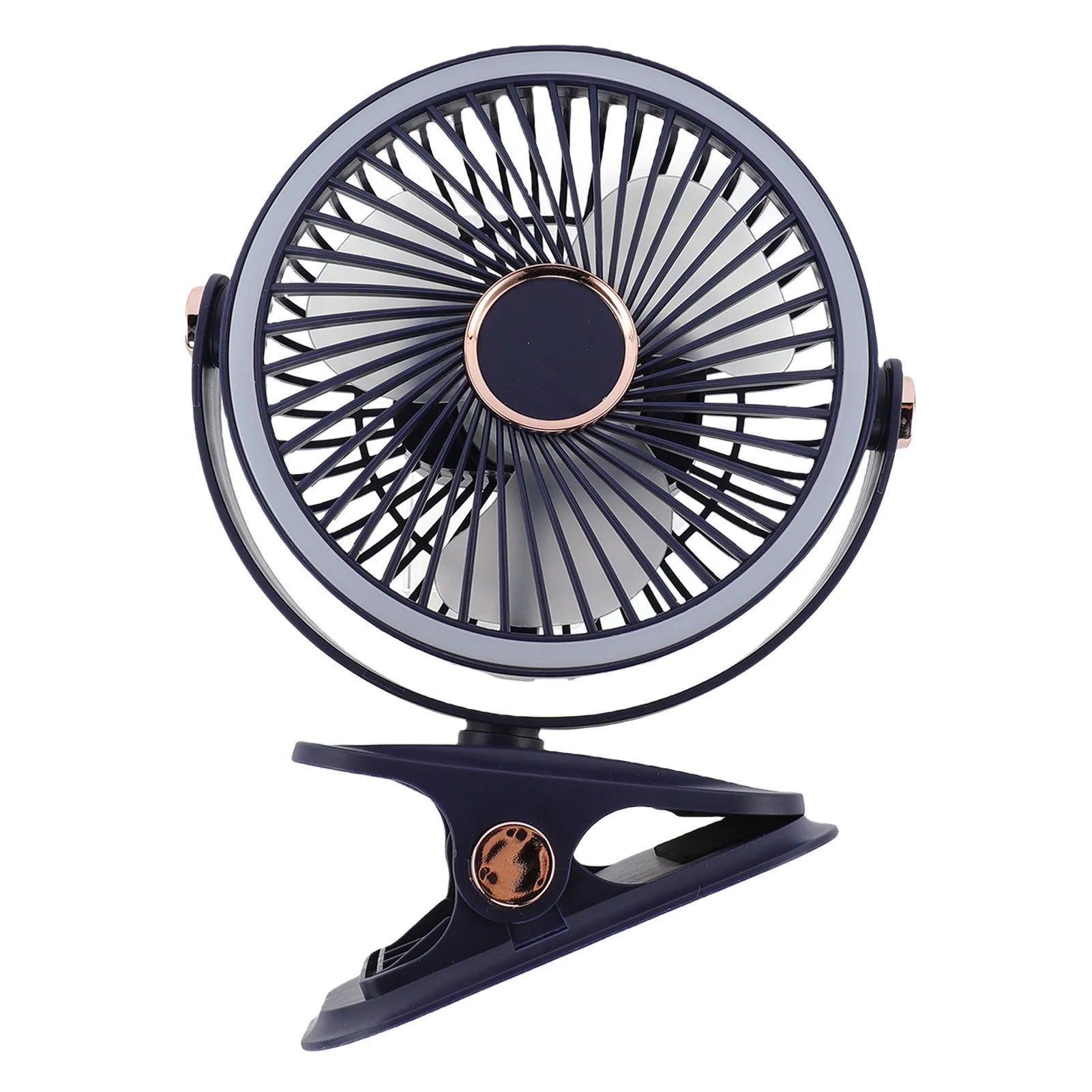 Desk Fan With Clamp And Light &ndash; Quiet Battery Operated