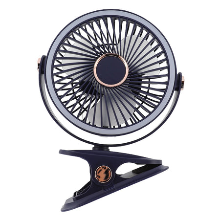 Desk Fan With Clamp And Light &ndash; Quiet Battery Operated