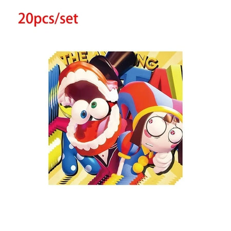 The Amazing Digital Circus Birthday Party Decorations Set 20pcs napkins
