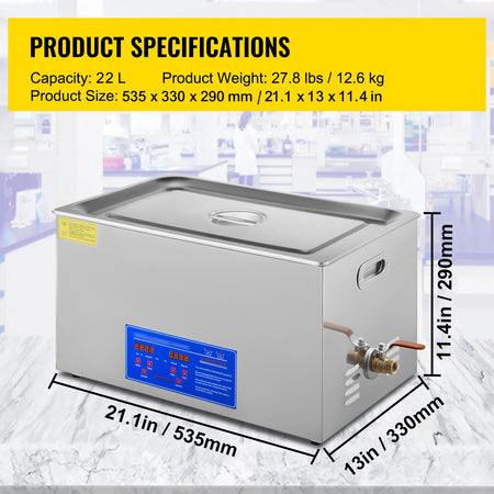 SucceBuy Ultrasonic Cleaner &ndash; Portable Heated Dish Washing 22L / Poland