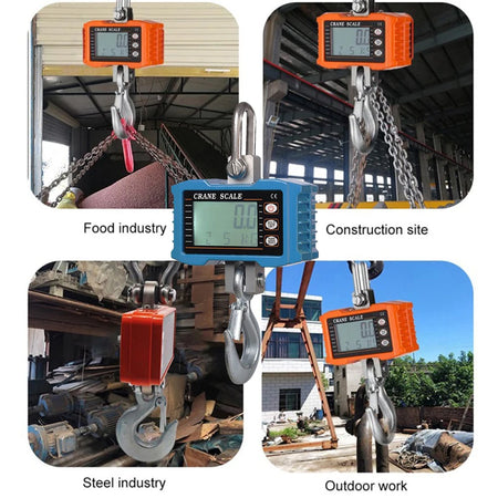 Digital Hanging Scale 1000kg Crane Scale &ndash; LCD Backlight