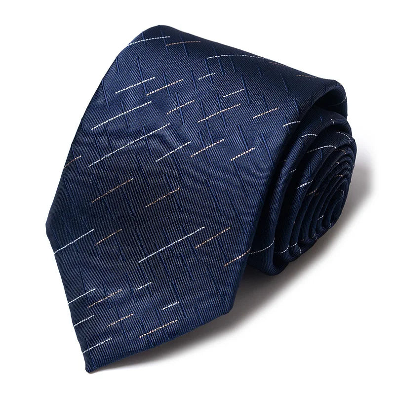Fashion Blue Stripe Print Necktie for Men 12615-256