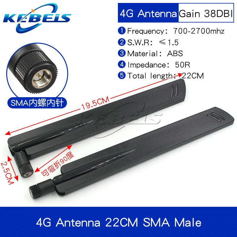SMA Adhesive Rod Antenna 2.4/5.8/5G 8dBi &ndash; Omnidirectional SMA-J 38DBI 22CM