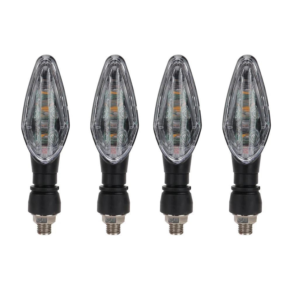 KEVANLY 4PCS Motorcycle LED Turn Signal Light &ndash; Waterproof Amber Indicators 4PCs