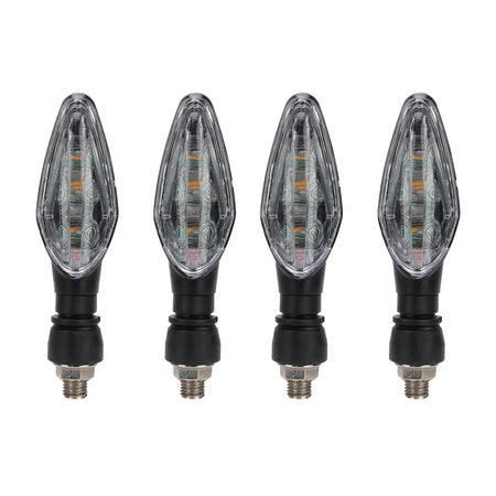KEVANLY 4PCS Motorcycle LED Turn Signal Light &ndash; Waterproof Amber Indicators 4PCs