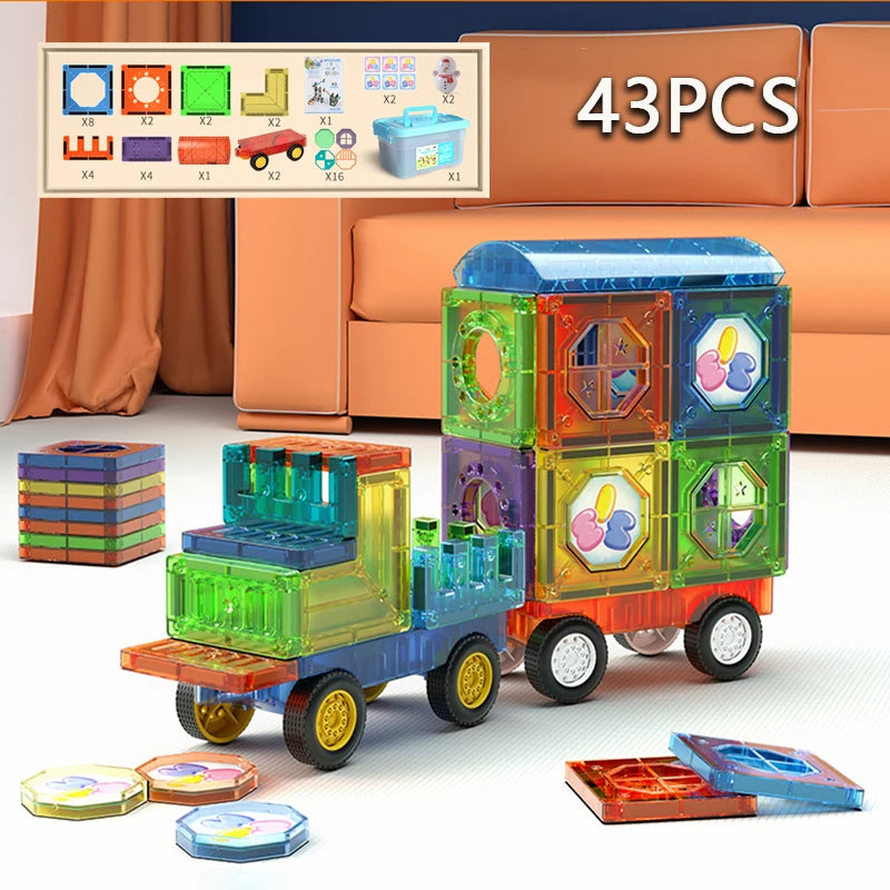 Magnetic Tiles Building Blocks &ndash; Educational STEM Toy ATS30245 D