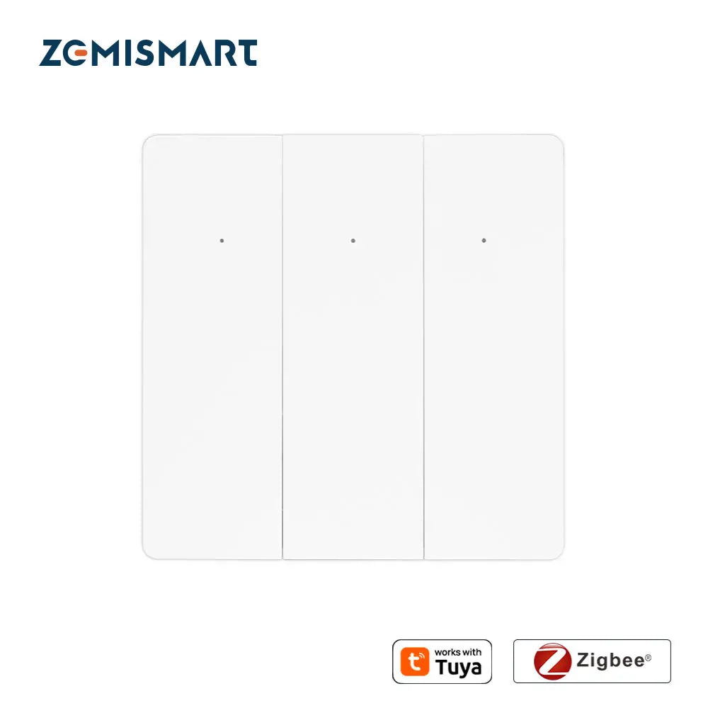 Zemismart Zigbee No Neutral Light Switch with Voice Control &ndash; 1/2/3 Gang