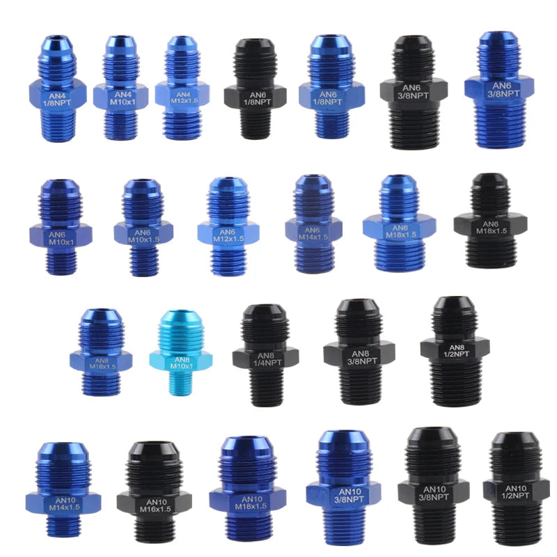 AN6 Male Thread Adapter Fits M12 M14 M16 M18 Metric Fittings by InterCyprus Trading Ltd