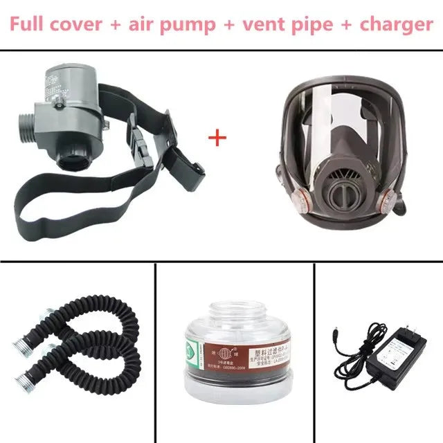 Gas Mask Respirator 6800 Electric &ndash; Constant Air Flow System Air Pump Full Mask B