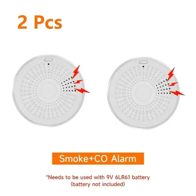 Tuya 2 In 1 WiFi Smoke And CO Alarm &ndash; 85dB Loud Alarm 2PCS WiFi / CHINA