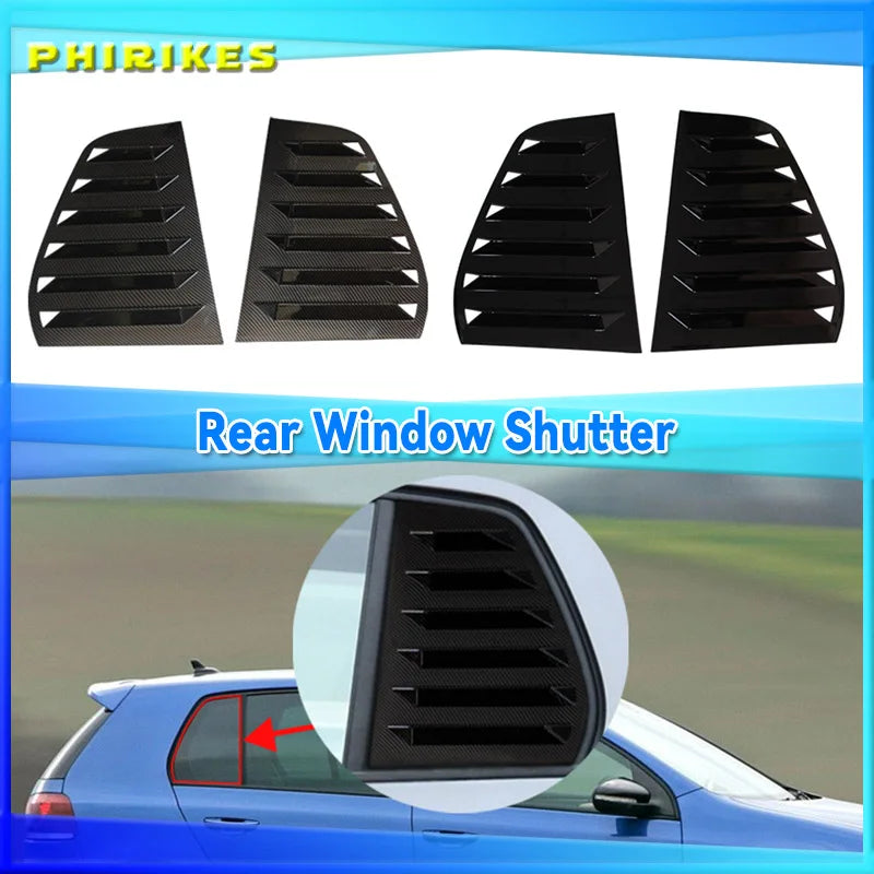 Persiana de Ventana Trasera de Fibra de Carbono para VW Golf 6 MK6 2008 2012