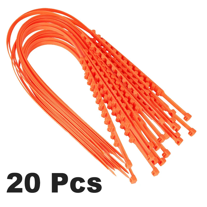 Anti Skid Snow Chains &ndash; Double Row Teeth For Winter Orange 20pcs
