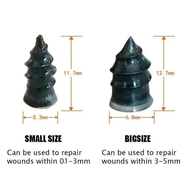 Vacuum Car Tyre Repair Rubber Nail Set - Tubeless Tire Screws Kit for Motorcycles &amp; Trucks