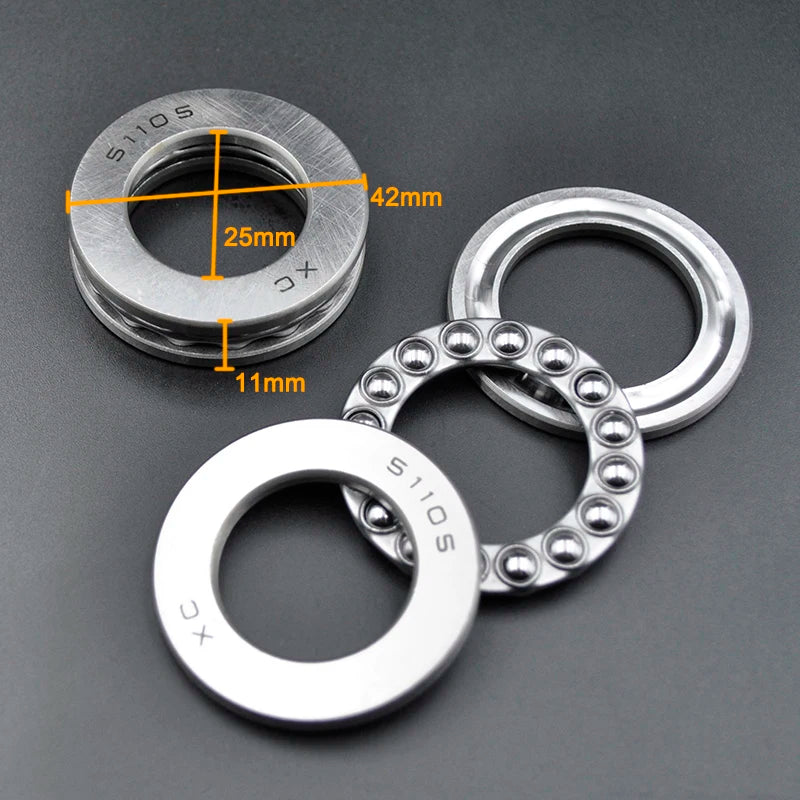 Thrust Ball Bearings 51100-51108 &ndash; High Precision Steel 51105 25x42x11mm / CHINA / 10Pcs