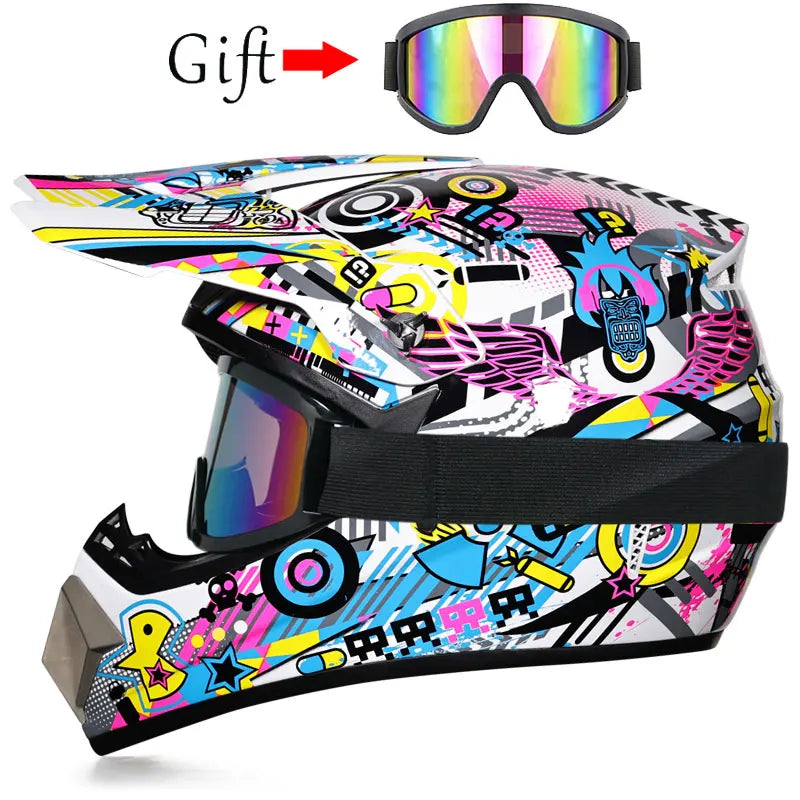 Unisex Off-Road Motorcycle Helmet for Kids - Lightweight Motocross Safety Gear
