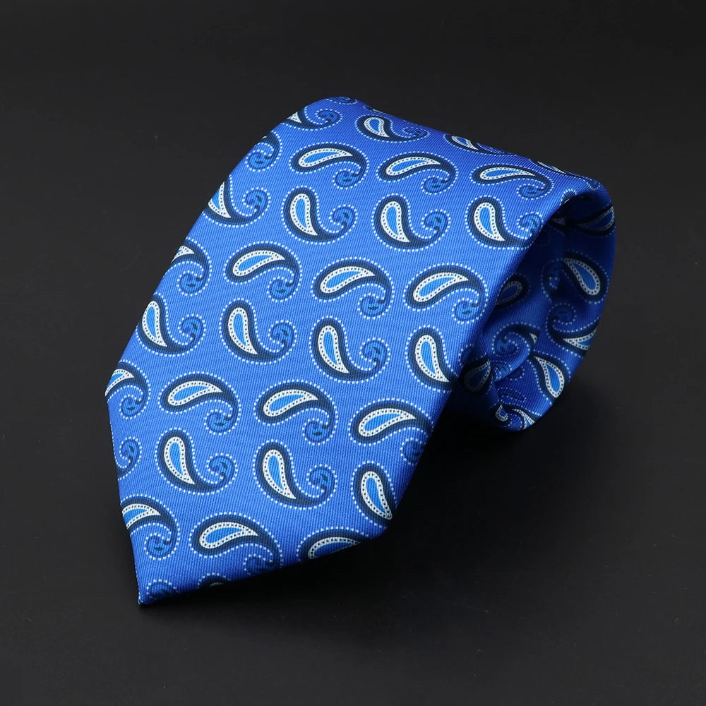 High Quality Soft Silk Ties in 51 Colours - Geometric Pattern Necktie for Men 32