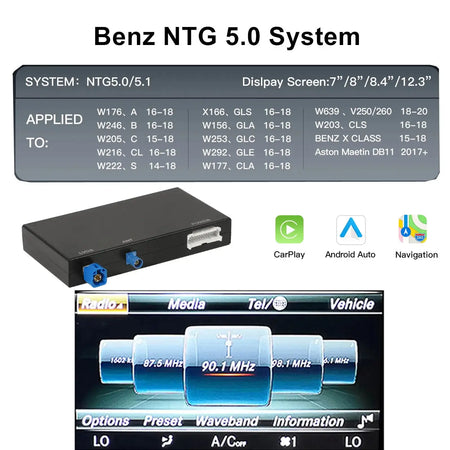 Wireless CarPlay Android Auto Adapter Mercedes NTG System NTG5.0
