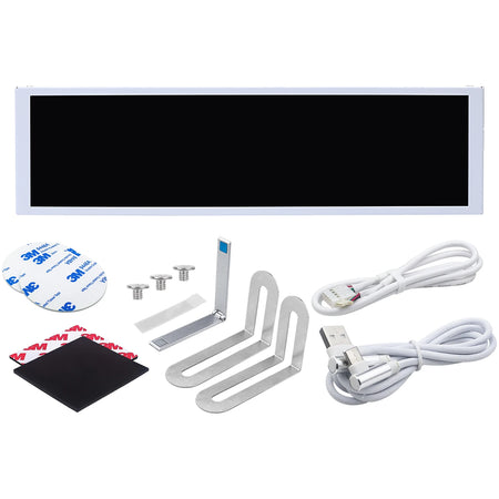 TURZX 9.2 Inch USB Secondary Screen &ndash; High Resolution 1920x462 Display WHITE / CHINA