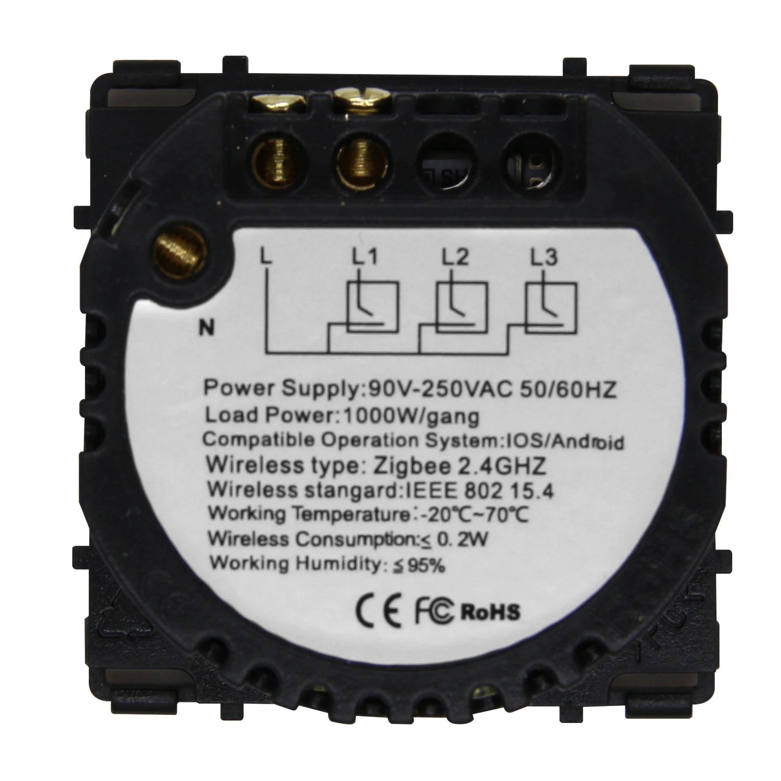 BSEED Zigbee Touch Smart Light Switch - 1/2/3 Gang Control