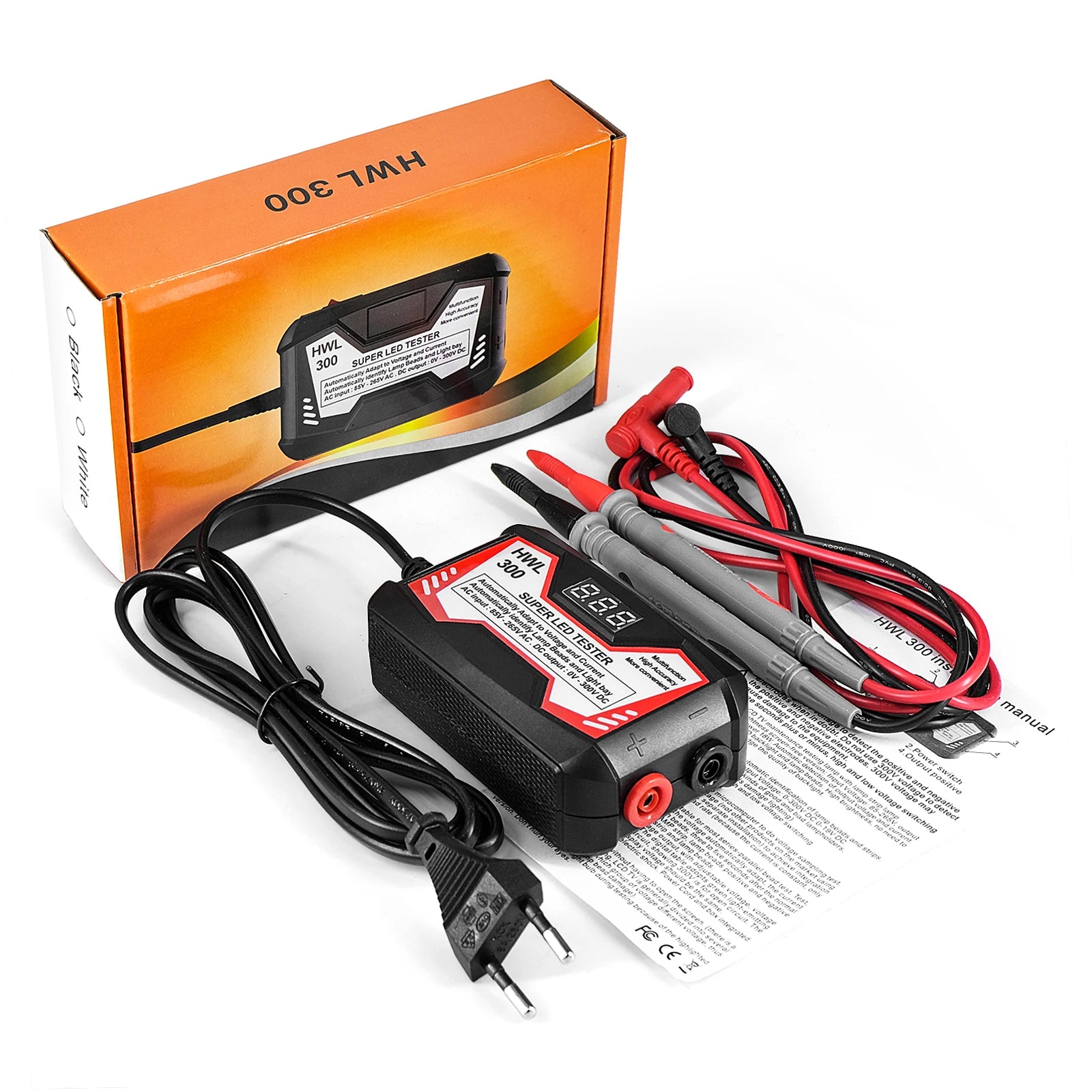 LED Tester 0-300V &ndash; Versatile Backlight and LED Strip Tester black / EU Plug