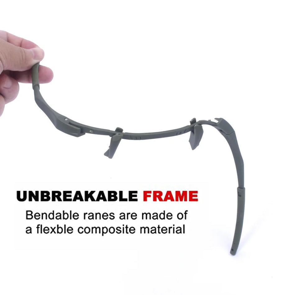 Тактические военные очки с ударопрочными поликарбонатными линзами, сменными