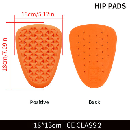 WOSAWE CE Motorcycle Back Protector &ndash; High Elasticity Hip Pads 1