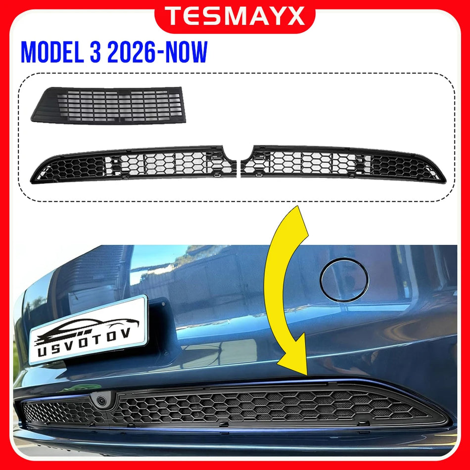 Frontgrill-Mesh-Einsatz mit ABS für Tesla Model 3 2026 Highland