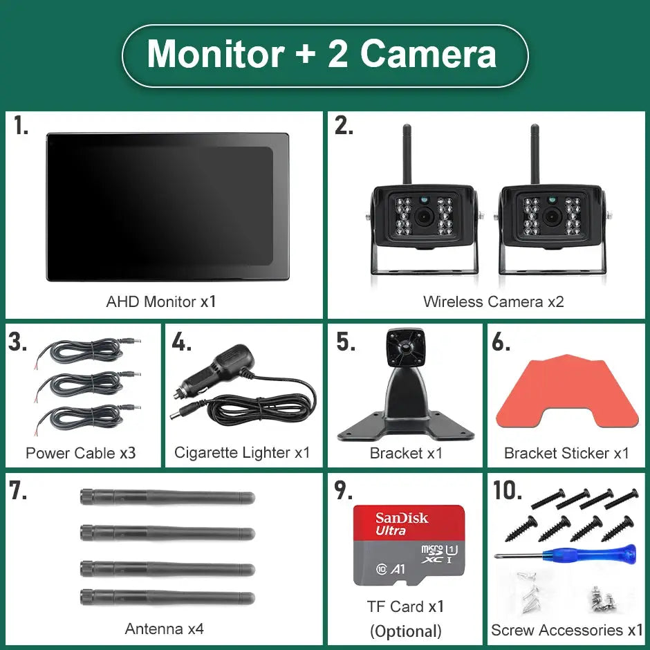 10 Inch Wireless Backup Camera With WiFi Monitor For Trucks by InterCyprus Trading Ltd