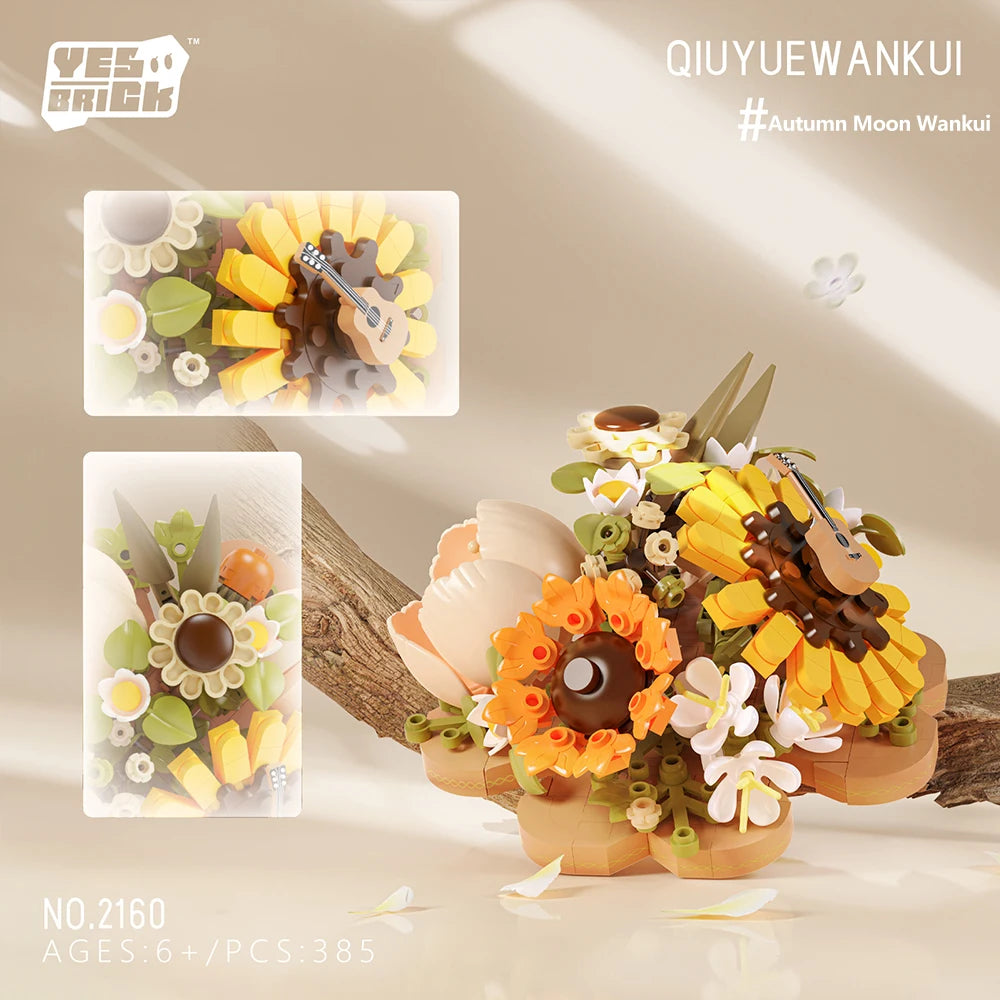 Buidling Blocks Flowers Potted Model &ndash; Creative Home Decor