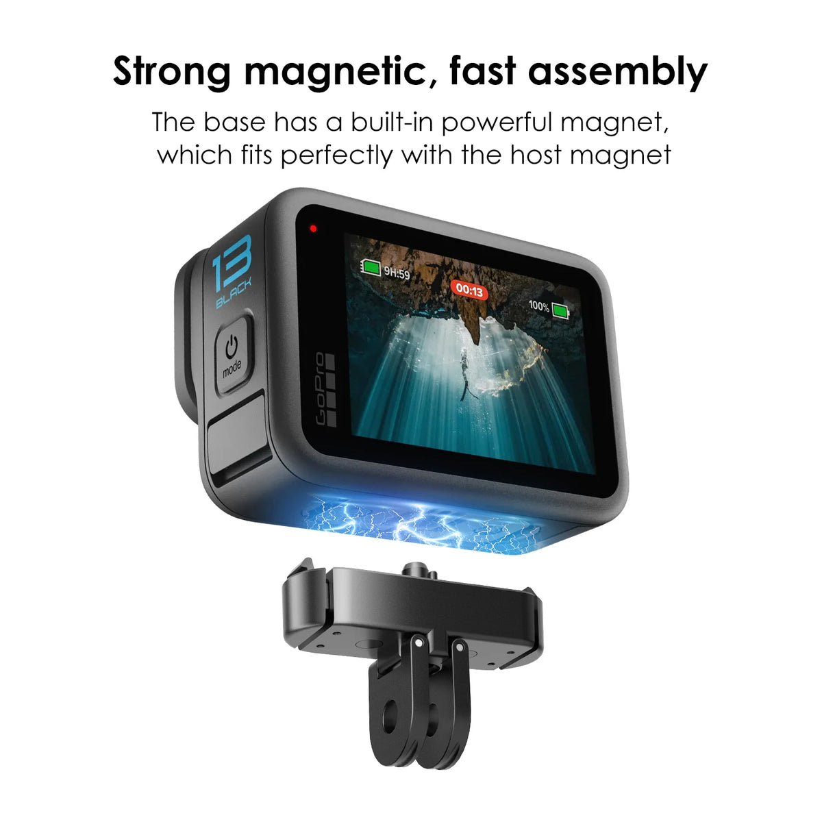 Magnetic Adapter Mount for GoPro Hero 13 | Quick Release Tripod Base