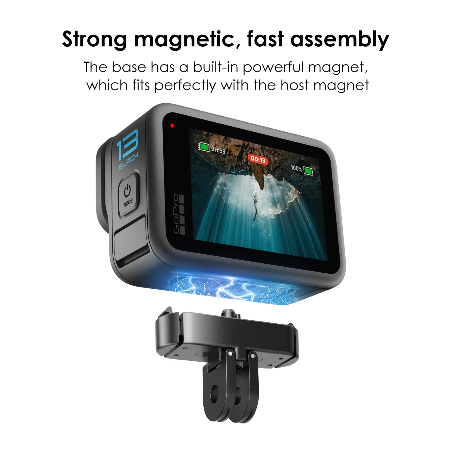 Magnetic Adapter Mount for GoPro Hero 13 | Quick Release Tripod Base