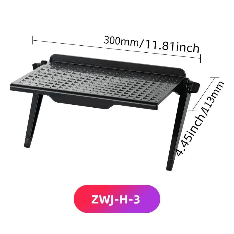 Adjustable TV Screen Top Shelf Computer Monitor Desktop Screen Top Storage Rack TV Media Box, Router Shelf with 2 Storage Boxes by InterCyprus Trading Ltd