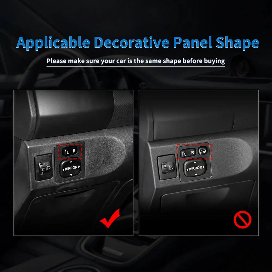 Carbon Fiber Trim Sticker for Toyota Yaris Headlight Mirror by InterCyprus Trading Ltd