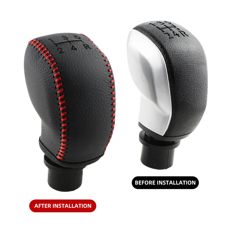 Pavarų perjungimo rankenėlės dangtelis Peugeot 208 301 308 2008 Partner Rifter odinis premium tiesioginis pritaikymas