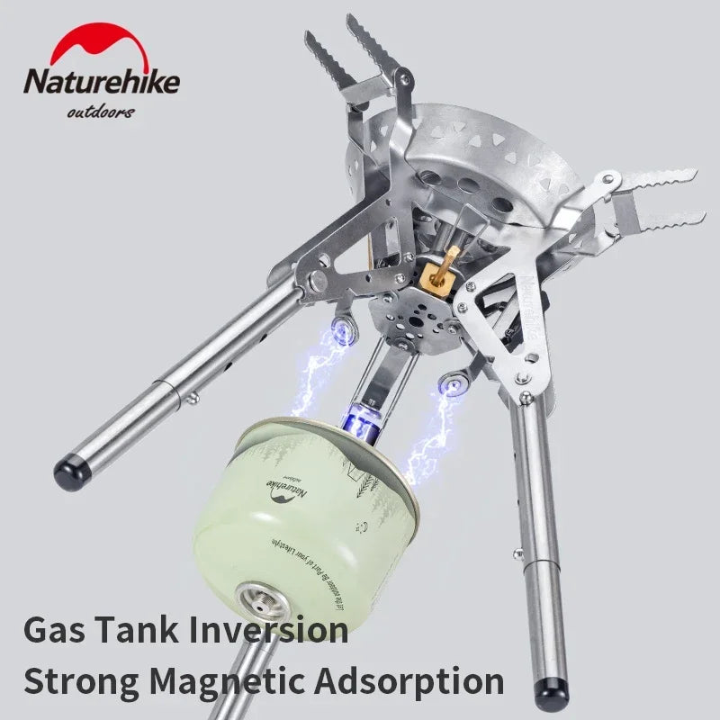 Naturehike Gas Stove Strong Fire Burner Outdoor portable Camping Cooker Electric-ignite High Thermal Power Height Adjustable