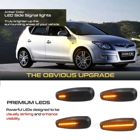 2PCS LED Dynamic Side Marker Light Turn Signal Lamps For Kia Ceed ED Pro Rio 3 Carens Rondo 7 Hyundai I30 Grandeur MK4 Avante HD by InterCyprus Trading Ltd
