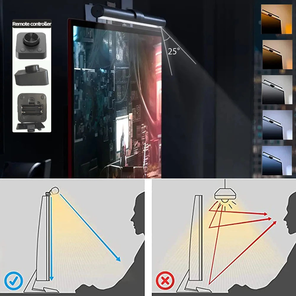 Led Computer Monitor Light Bar &ndash; USB RGB Dimming Lamp