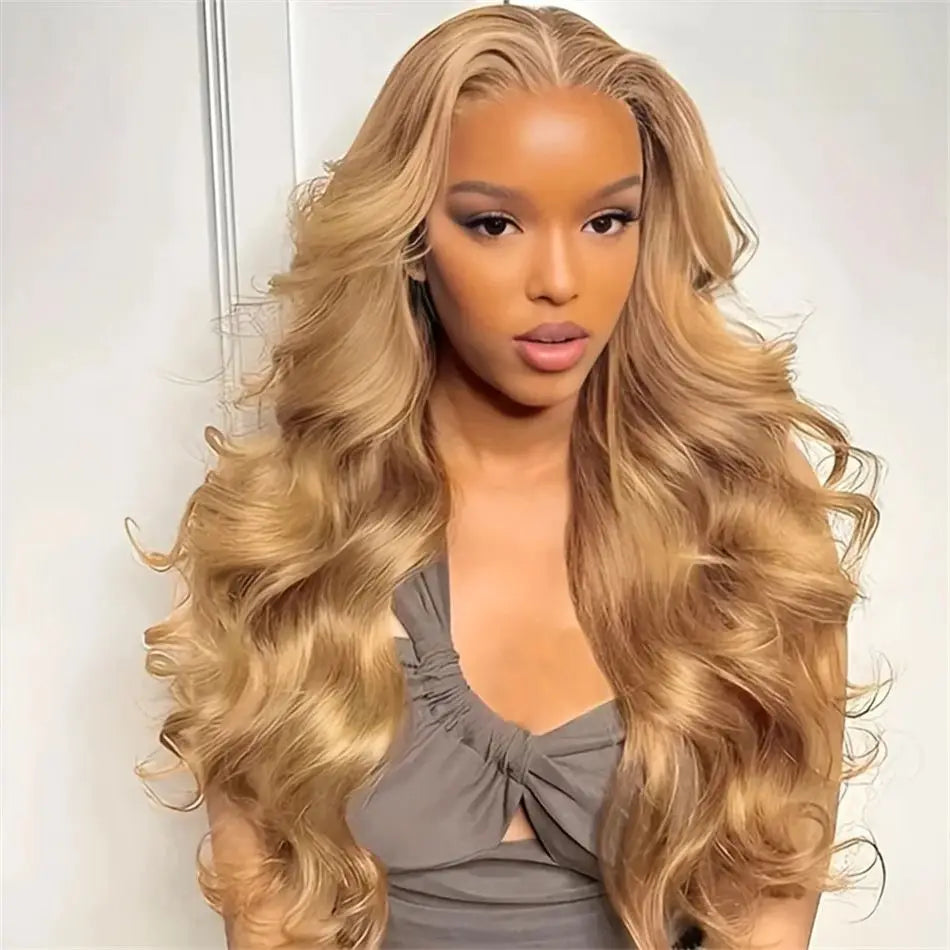 SYLPHAIR 13x4 Honey Blonde Body Wave Human Hair Lace Frontal Wig 200 Density 20inches / 13x4 Lace Front Wig / Lace Front Wigs|180%|United States