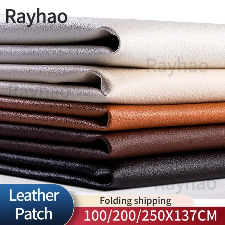 Wear-Resistant Black Leather Repair Patch for Furniture and Accessories