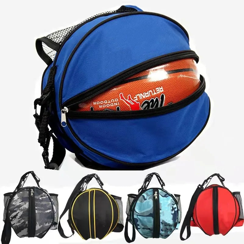 Sports Shoulder Bag With 2 Mesh Pockets For Basketball, Volleyball, Softball