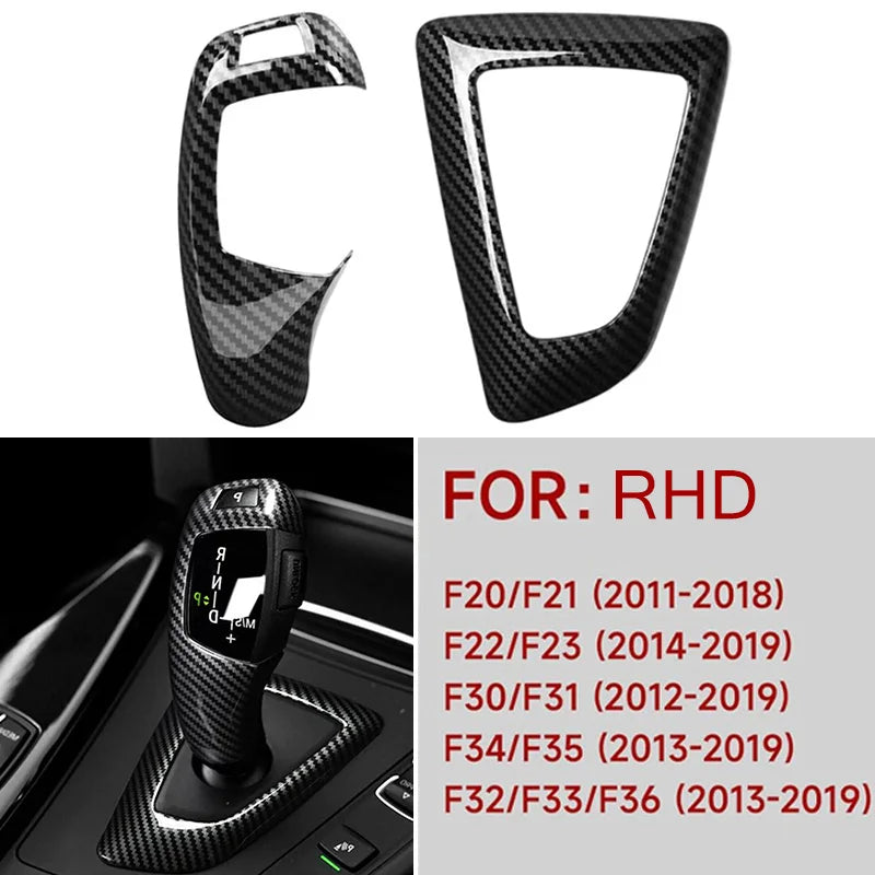 BMW 1-4 Serisi için Vites Paneli Çerçeve Trim ABS Plastik Karbon Fiber Görünüm