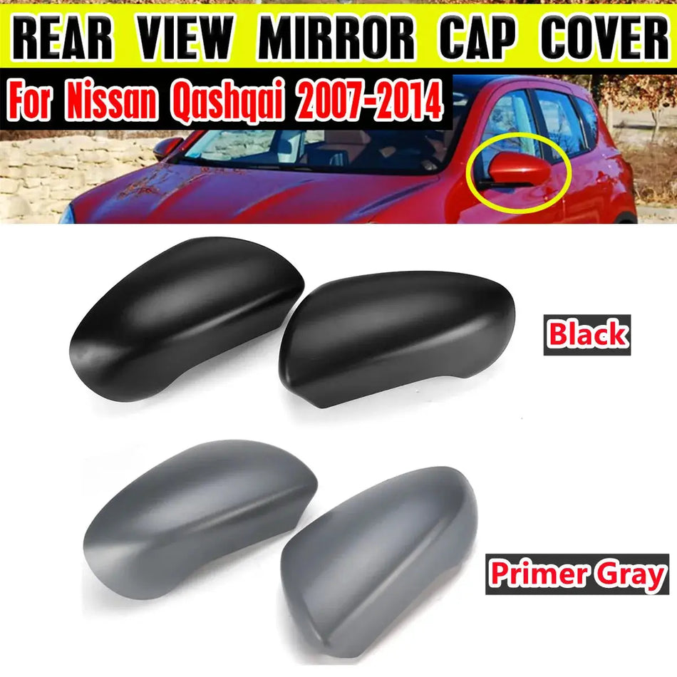 Exterior Mirror Cap Cover Primed For Nissan Qashqai 2007-2014 by InterCyprus Trading Ltd