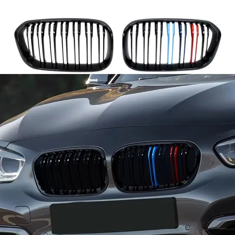 BMW 1 Serisi F20 F21 Parlak Siyah Böbrek Izgaraları Ön Çift