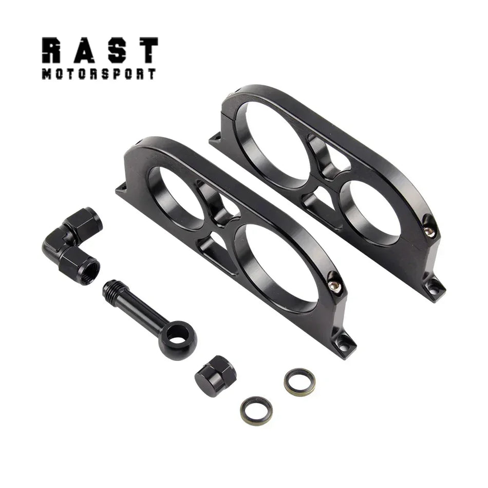 Aluminium-Billet-Dual-Halterungskit für 44 mm Kraftstofffilter und 60 mm 044 Pumpe