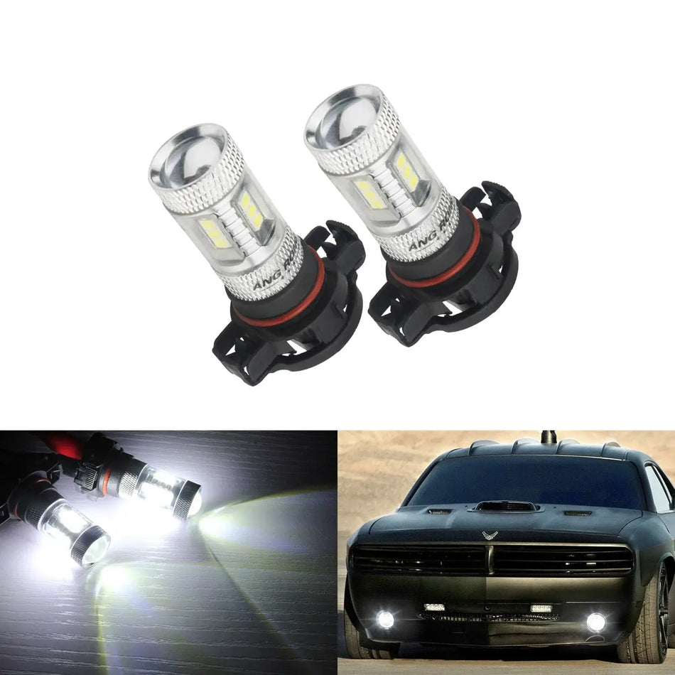 H16 PS19W LED Bulbs 6000K White 15W, Super Bright For Fog And DRL Lights by InterCyprus Trading Ltd