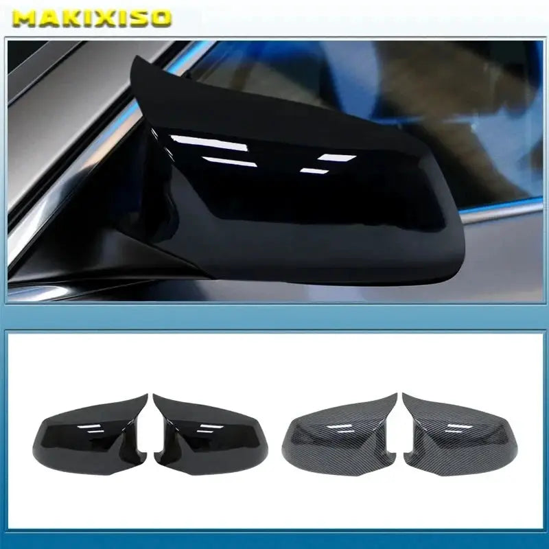 F10 F11 Car Rearview Mirror Cap Side Mirror Covers Carbon Fiber Style Black Fit For BMW 5 Series F18 Pre-LCI 2010-2013 by InterCyprus Trading Ltd
