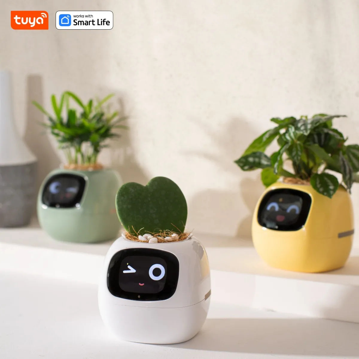Tuya Ivy Smart Planter with AI, 49 Expressions &amp; 7 Sensors