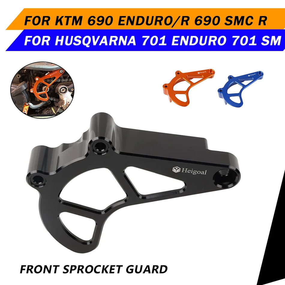 KTM 690 SMC R przednia osłona zębatki, osłona obudowy, CNC aluminiowa do Husqvarna 701 ENDURO 701 Supermoto
