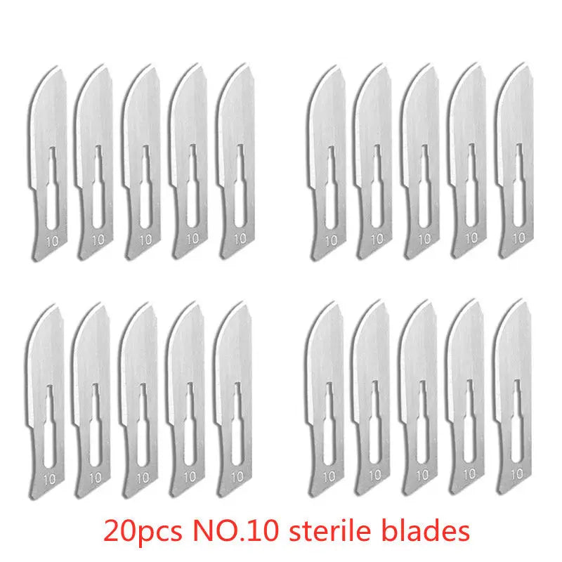 Sterile Carbon Steel Surgical Blades &ndash; Precision Cutting 20pcs NO.10