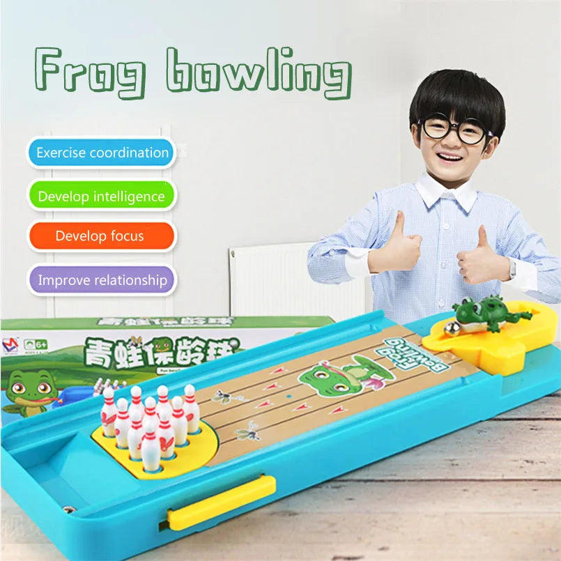 Mini Conjunto de Bowling Jogo Educativo de Secretária para Alzheimer